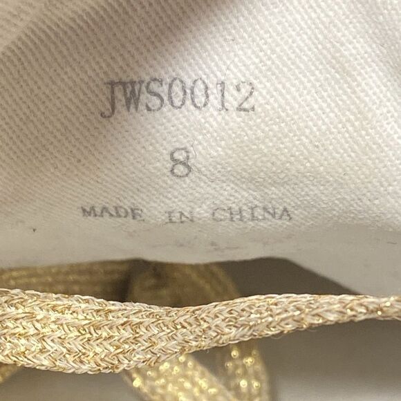 Johnny Was Brown and Gold Sneakers with Floral Design size 8 - Picture 5 of 12